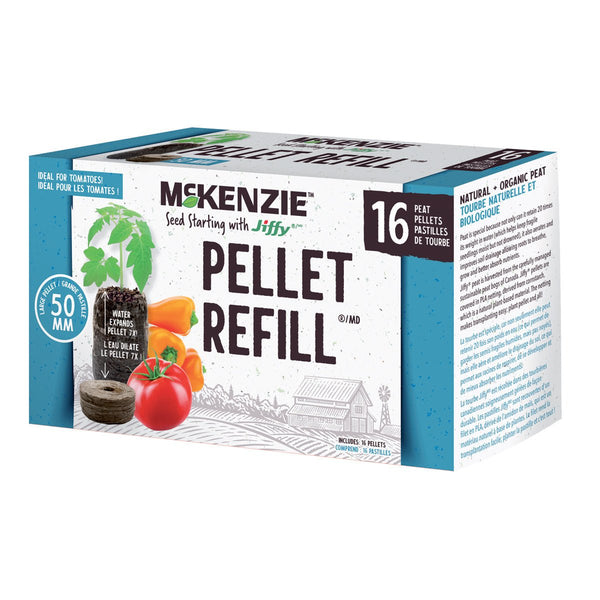 McKenzie Seeds with Jiffy Large Peat Pellet Refill 16 Pack (50MM) - Indoor Farmer