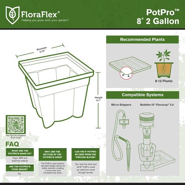 FloraFlex PotPro Tall Pots - Indoor Farmer