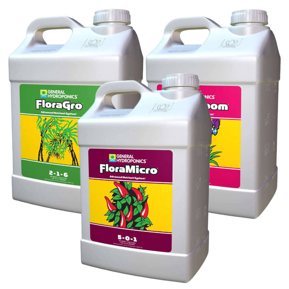 General Hydroponics 植物成長調整剤セット General Hydroponics Flora Series Nutrient Bundle