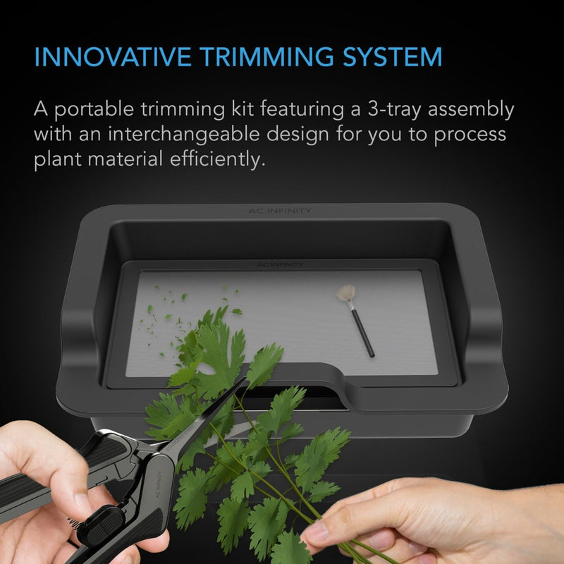 AC Infinity Large Trim Tray System, 3 - Tray & 2 - Screen Kit - Indoor Farmer