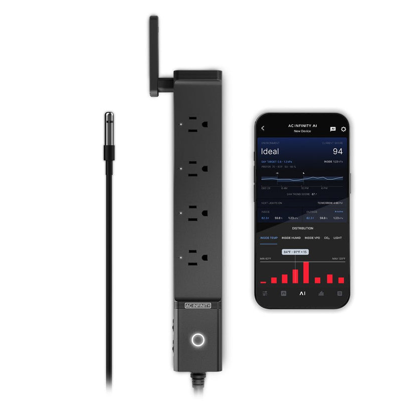AC Infinity OUTLET AI Environment Controller – 4 Smart WiFi Outlets - Indoor Farmer