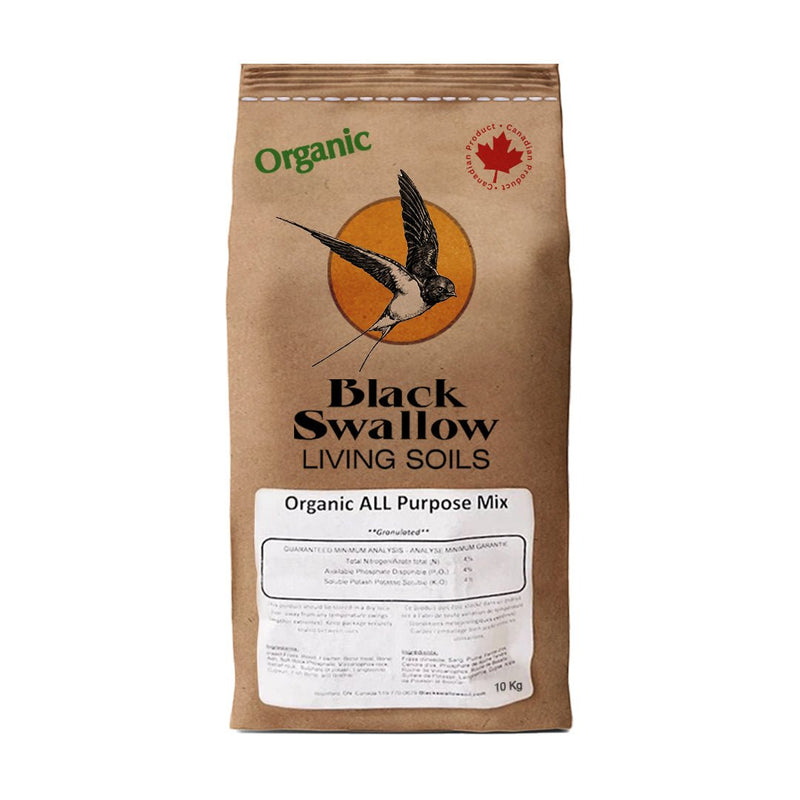 Black Swallow Organic ALL PURPOSE Mix (4 - 4 - 4) 10 kg - Indoor Farmer