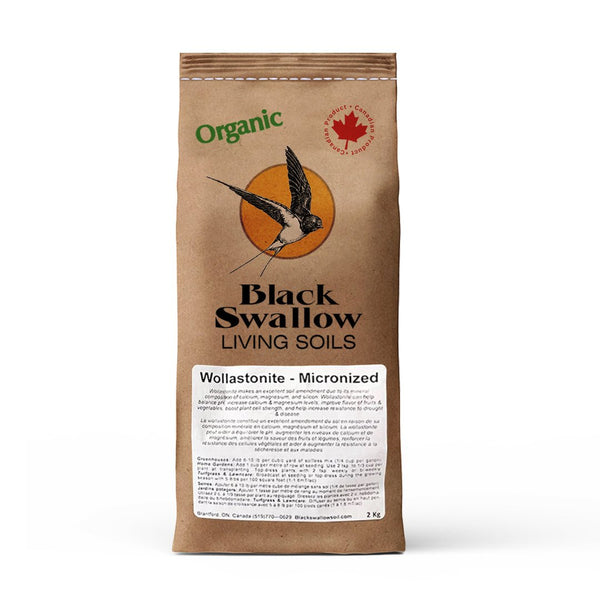 Black Swallow Wollastonite Rock Dust 2KG (4.4 LB) - Indoor Farmer