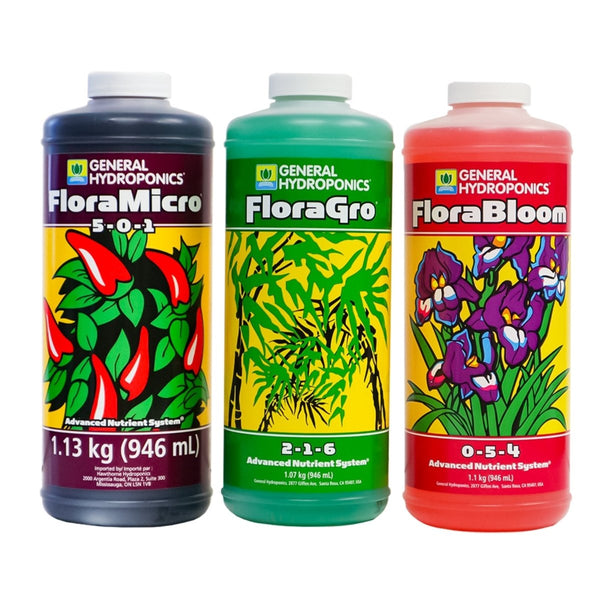 General Hydroponics Flora Series Nutrient Bundle 1 L - Indoor Farmer