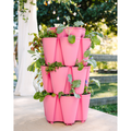 GreenStalk 3 Tier Original Vertical Planter Strawberry Pink - Indoor Farmer