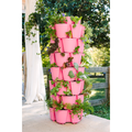 GreenStalk 7 Tier Leaf Vertical Planter Strawberry Pink - Indoor Farmer