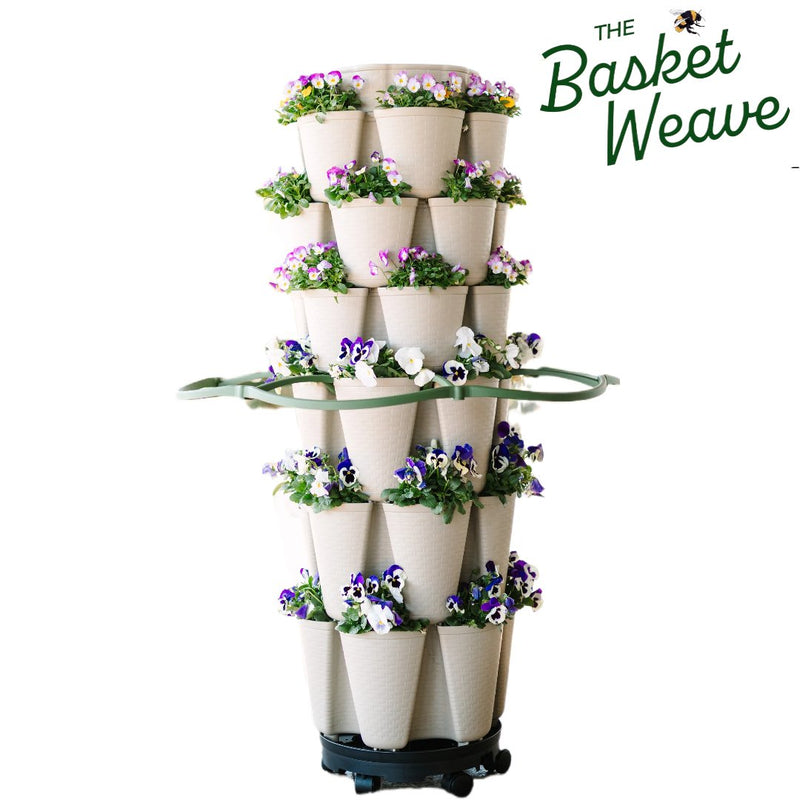 GreenStalk Original & Leaf Inventor's Bundle - Basket Weave Texture - Indoor Farmer