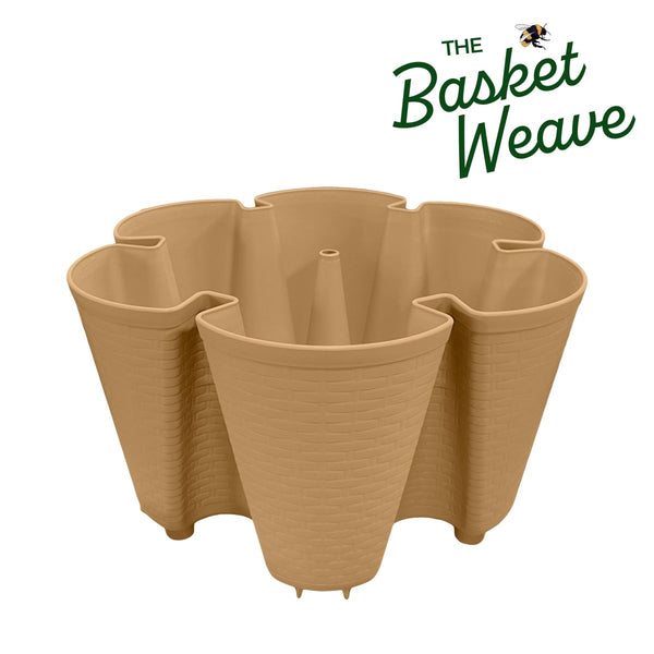 GreenStalk Original Planter Single Tier - Basket Weave Texture Maple - Basket Weave Texture - Indoor Farmer