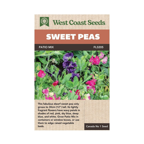 Patio Mix Sweet Pea Seeds 3g (Approx. 36 seeds) - Indoor Farmer