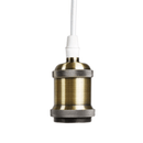 Soltech Solutions Modern Pendant &amp; Socket White Pendant/Bronze Lamp Socket - Indoor Farmer