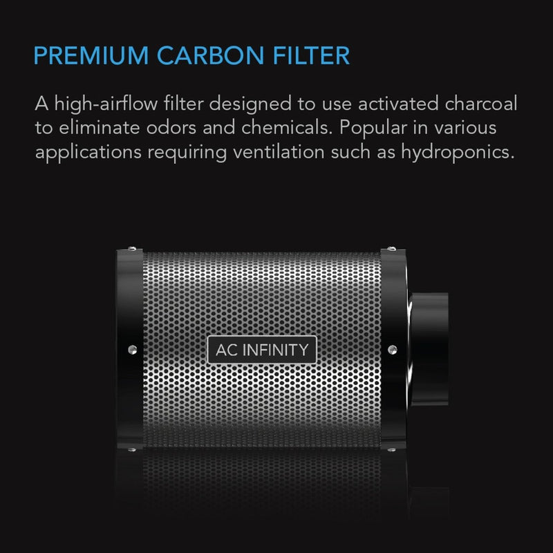 AC Infinity Australian Charcoal Carbon Filter 4 INCH (210 CFM) - Indoor Farmer