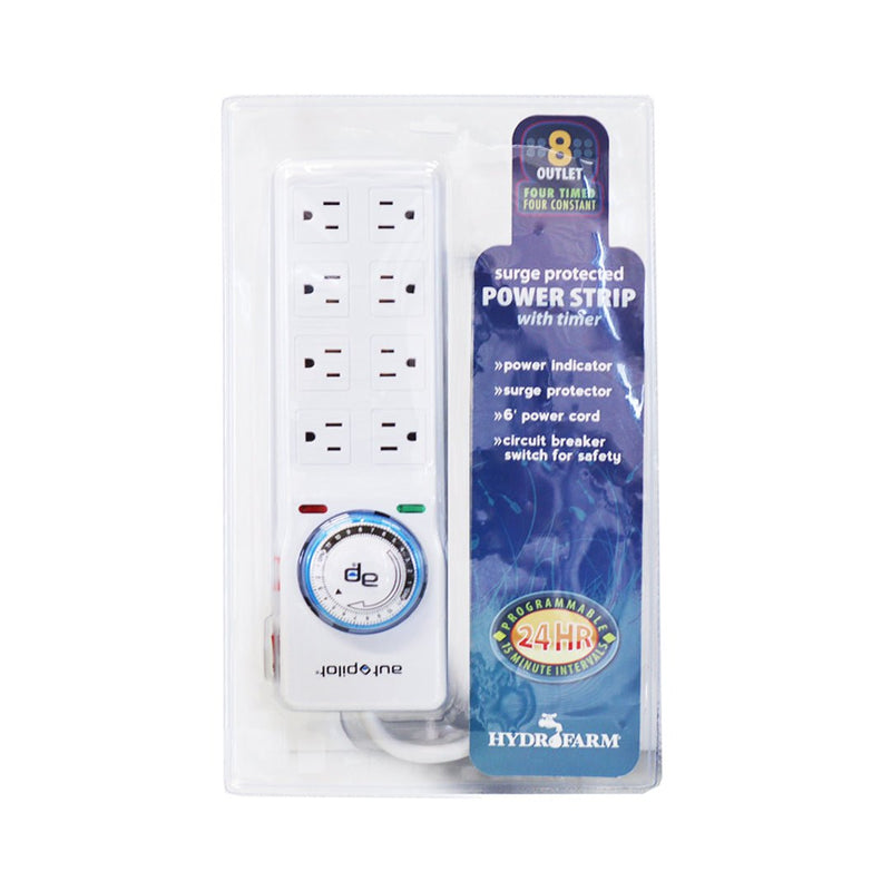 Autopilot 8-Outlet Analog Timer w/Surge Protection - Indoor Farmer