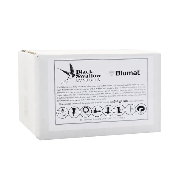 Black Swallow / Blumat 4 Pot Irrigation System (5-7 Gal Pots) - Indoor Farmer