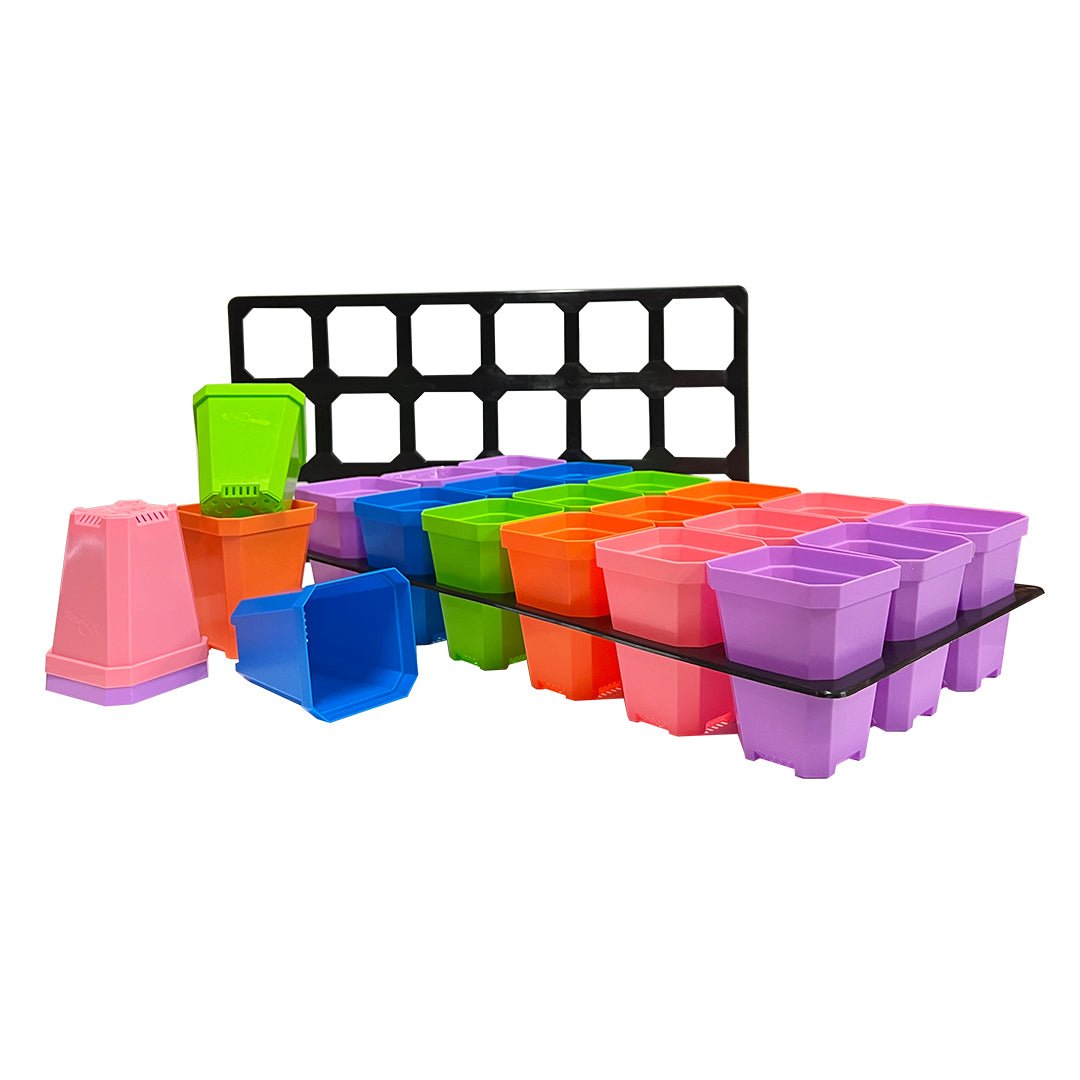 Bootstrap Farmer 3.3" Heavy Duty Seed Starting Pots with Tray Insert