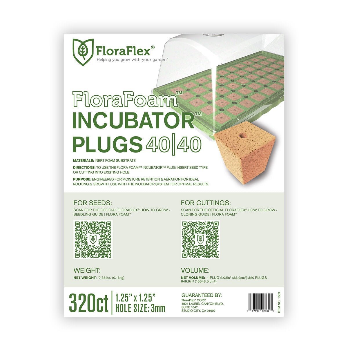 FloraFlex FloraFoam Incubator Plugs 4040 Indoor Farmer