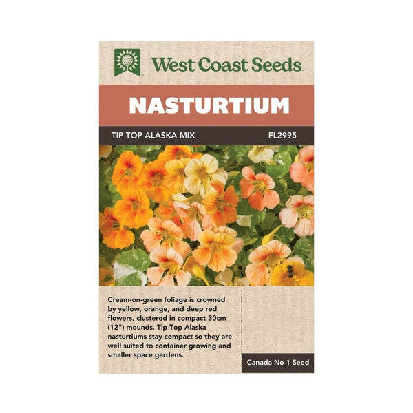 Flowers - Tip Top Alaska Mix Nasturtium Seeds - Indoor Farmer