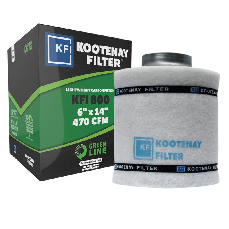 Kootenay Filter Green Line Carbon Filters KFI 800 - 6 Inch (470 CFM) - Indoor Farmer