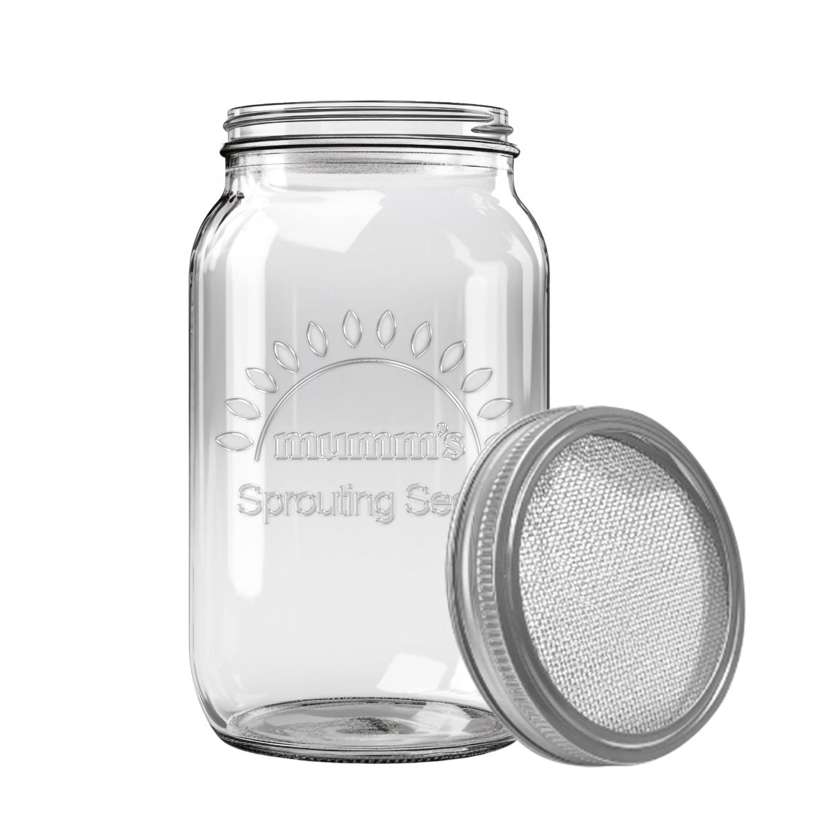 Mumm's Sprouting Seeds Glass Sprouting Jar 1 Litre