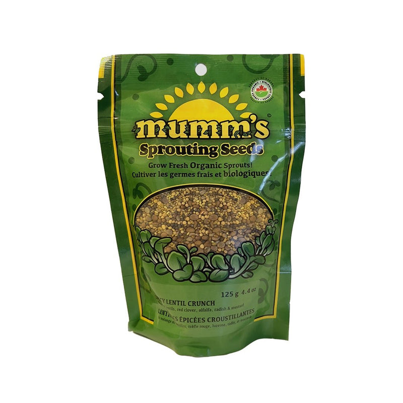 Mumm's Sprouting Seeds Spicy Lentil Crunch - Indoor Farmer
