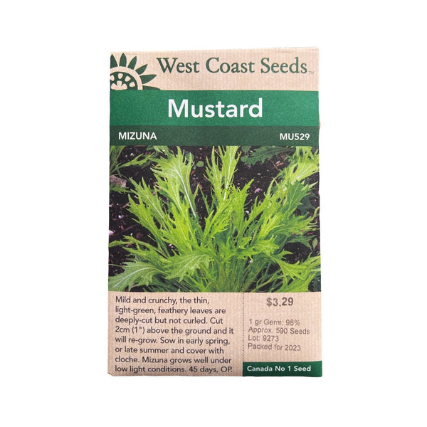 Mustard - Mizuna Mustard Seeds 1g (Approx. 687 seeds) - Indoor Farmer