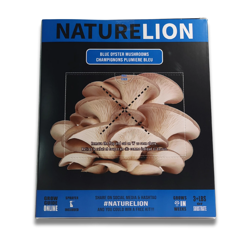 NatureLion Blue Oyster Mushroom Grow Kit - Indoor Farmer