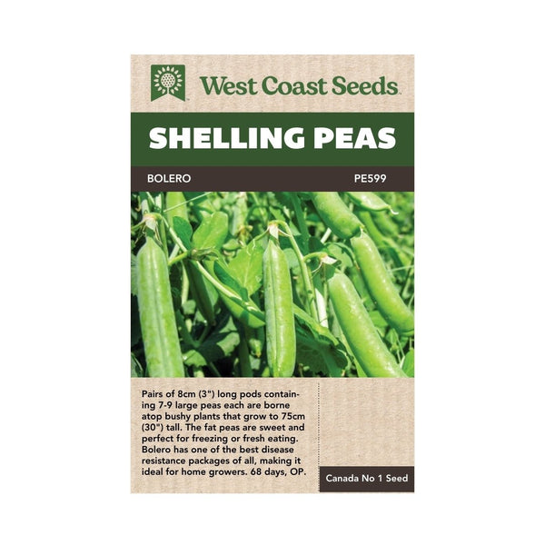 Peas - Bolero Shelling Pea Seeds - Indoor Farmer