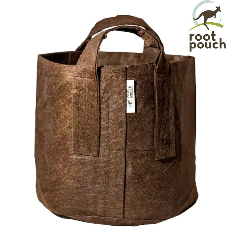 Root Pouch Boxer Brown Fabric Grow Bag with Handles - 10 Gallon - Indoor Farmer