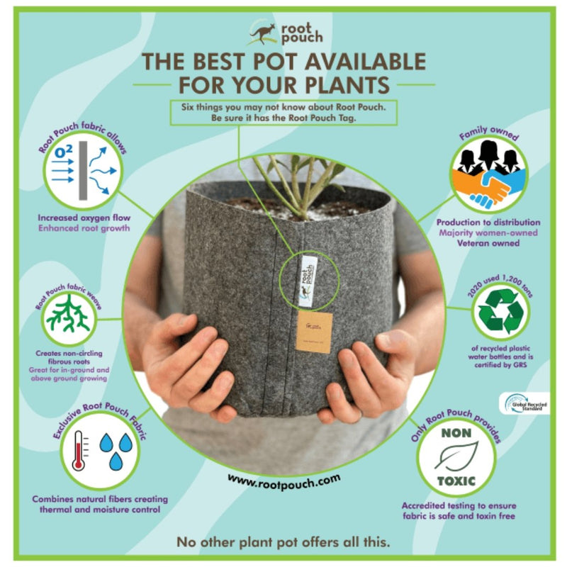 smart pot 15 gallon fabric planter Root Pouch Boxer Brown Fabric Grow Bag with Handles