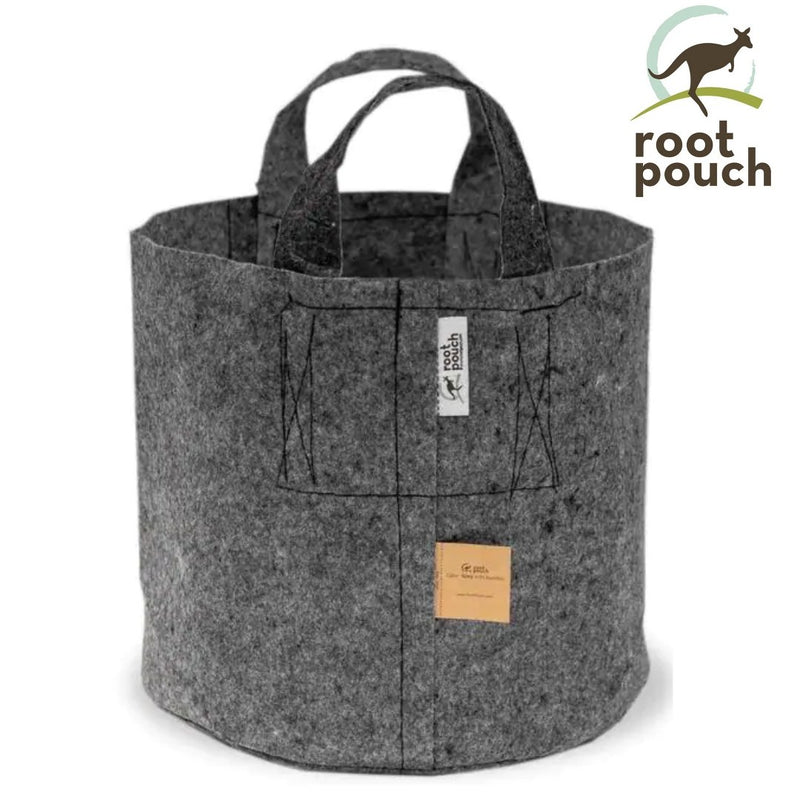 Root Pouch Grey Fabric Grow Bag with Handles - 5 Gallon - Indoor Farmer